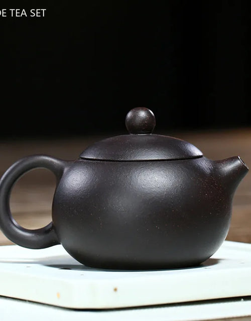 150ml Raw Ore Black Gold Sand Xishi Teapot Antique Yixing Purple Clay Tea Pot Handmade Zisha Beauty Filter Kettle Custom Tea Set