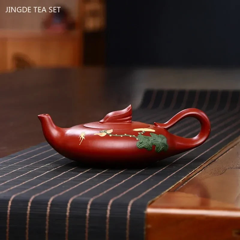 180ml Tradition Yixing Purple Clay Teapot Handmade Dahongpao Filter Beauty Kettle Raw Ore Zisha Tea Accessories Home Teaware