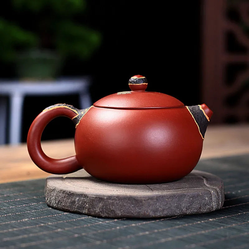 220ml Antique Yixing Purple Clay Tea Pot Handmade Dahongpao Xishi Teapot Chinese Beauty Filter Tea Infuser Zisha Teaware