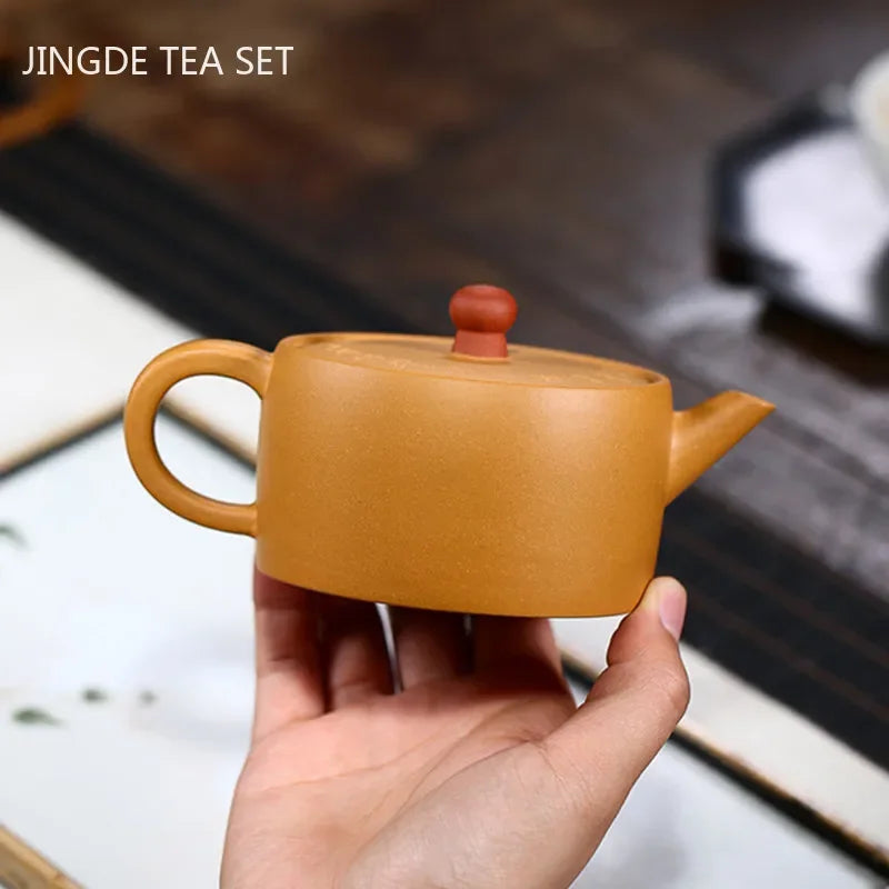 Authentic Yixing Purple Clay Tea Pots Raw Ore Section Mud Beauty Teapot Handmade Puer Tea Maker Customized Teaware Gifts 200ml