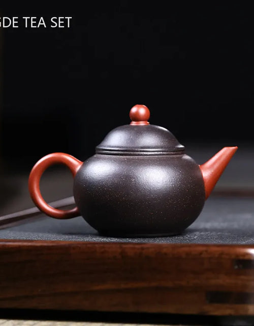 Chinese Yixing Purple Clay Teapot Tradition Black Gold Sand Tea Pot Customized Beauty Kettle Raw Ore Handmade Zisha Tea Set110ml