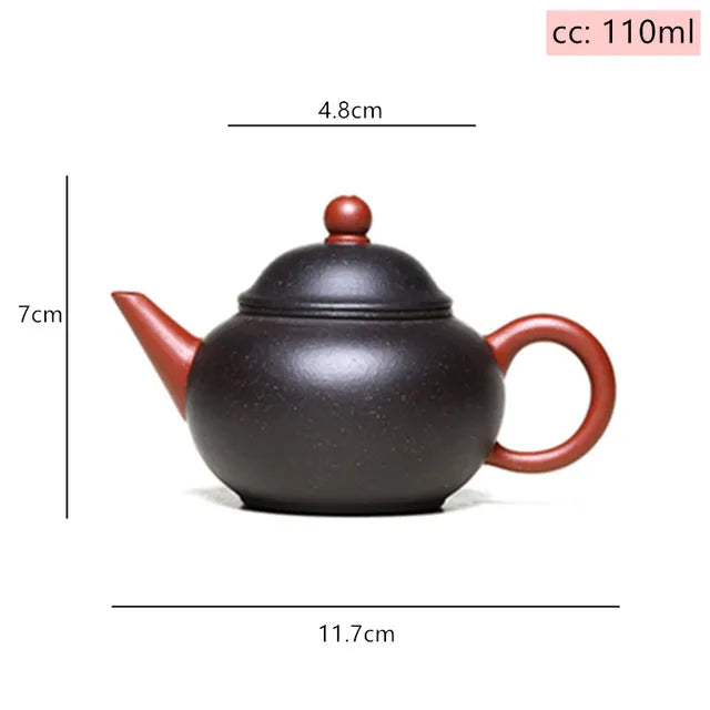 Chinese Yixing Purple Clay Teapot Tradition Black Gold Sand Tea Pot Customized Beauty Kettle Raw Ore Handmade Zisha Tea Set110ml