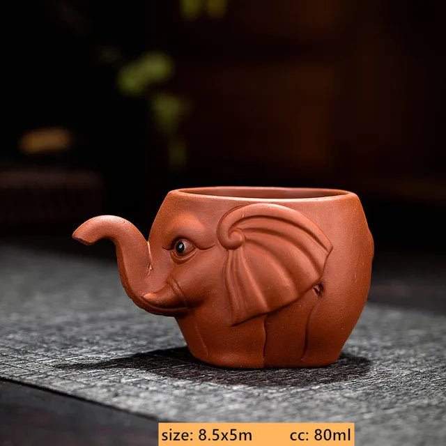 Creative Purple Clay Teapot Cute Elephant Model Filter Kettle Household Zisha Tea Set Chinese Customized Beauty Tea Infuser