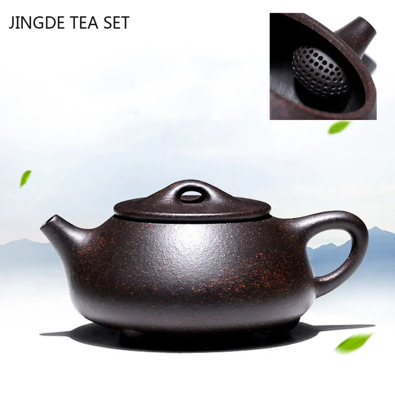 High Quality Yixing Purple Clay Teapot Master Handmade Ball Hole Filter Stone Scoop Pot Chinese Zisha Tea Set Beauty Tea Maker