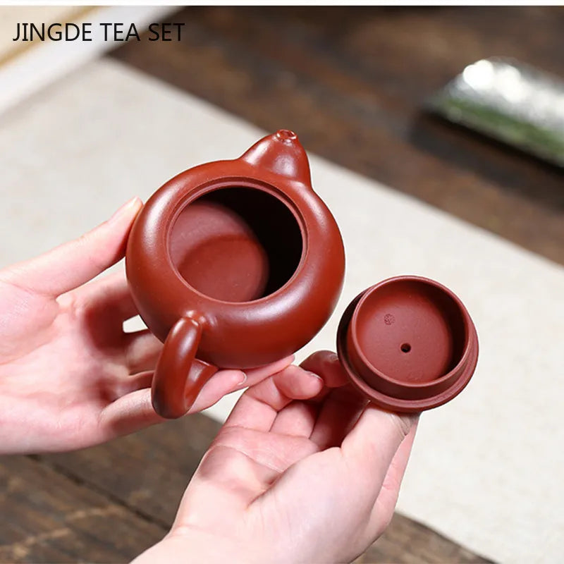 Yixing Handmade Purple Sand Tea Pot Dahongpao Squirrel Pot Home Small Capacity Beauty Teapot Tradition Tea Set Supplies 150ml