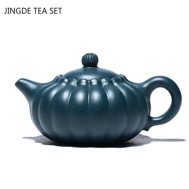 Yixing Tea Pot Boutique Purple Clay Teapot Beauty Kettle Raw Ore Azure Mud Handmade Teaware Tie Guanyin Tea Ceremony Gift 220ml